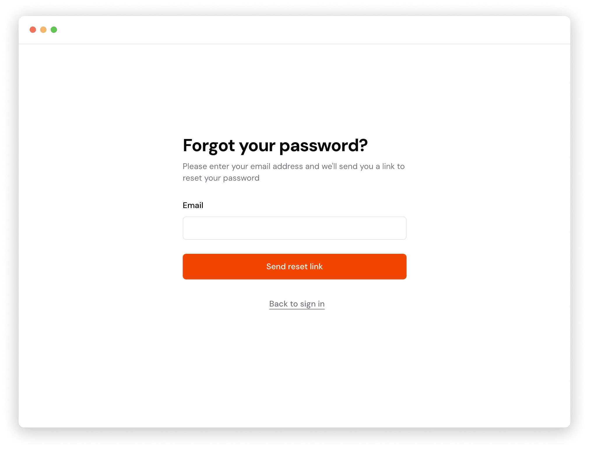 Forgot password