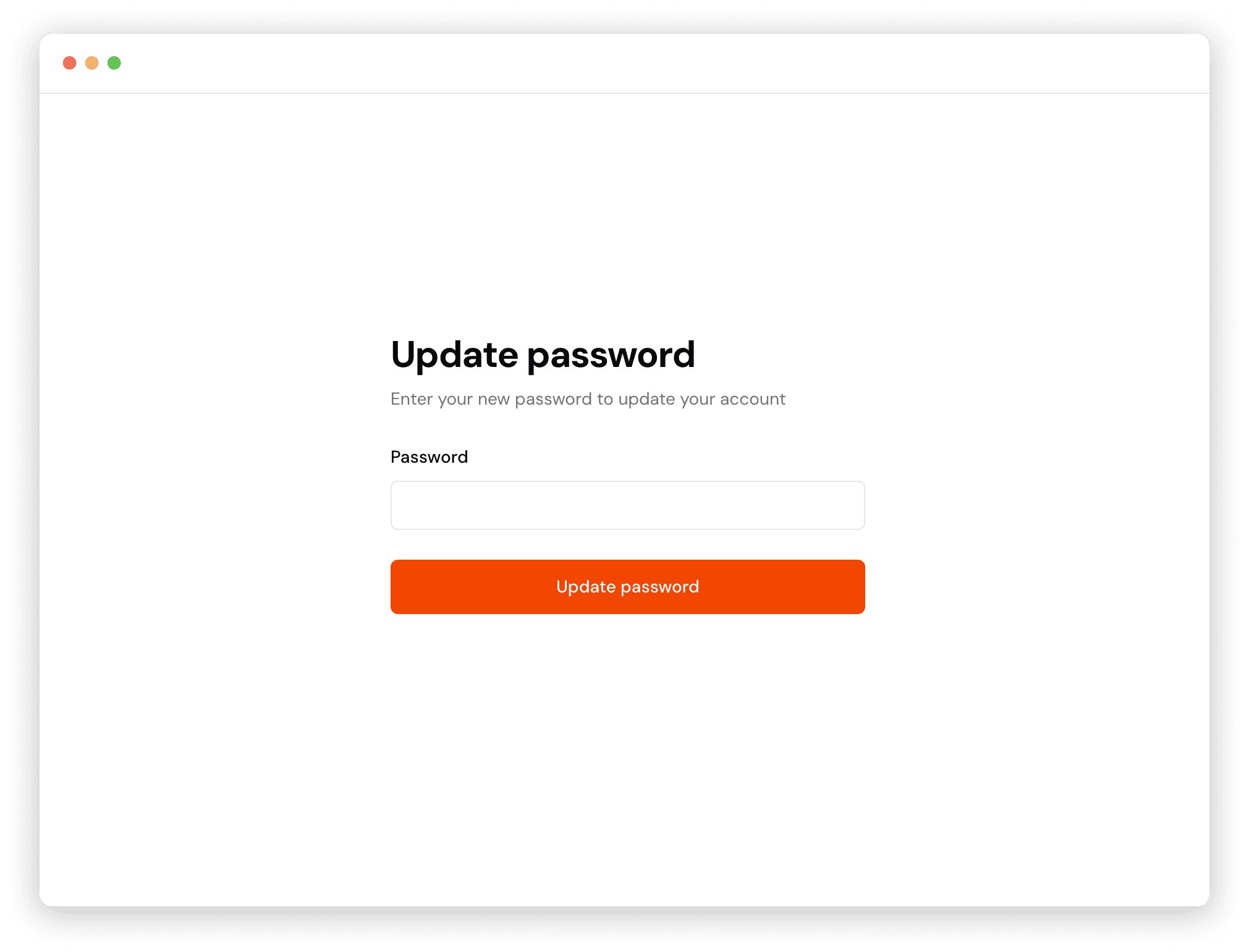 Reset password