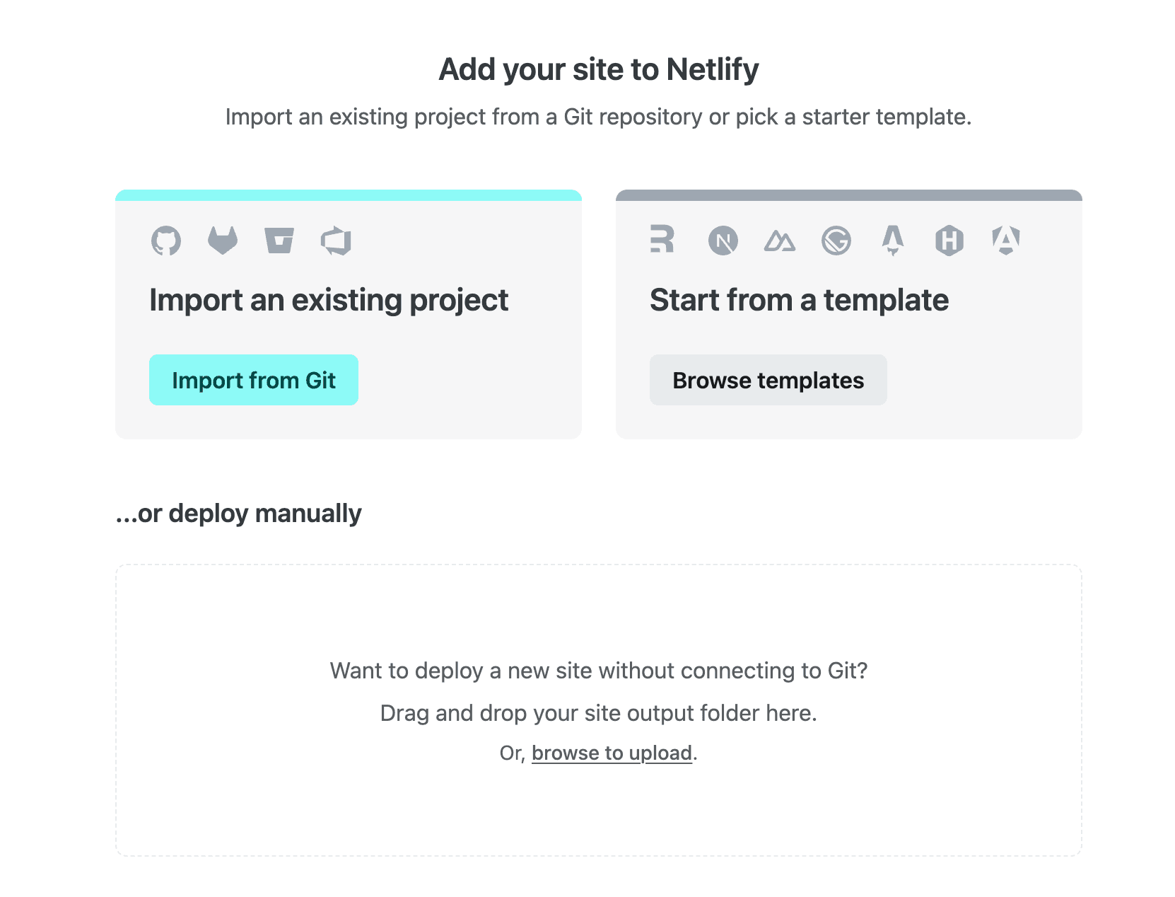 Create new site