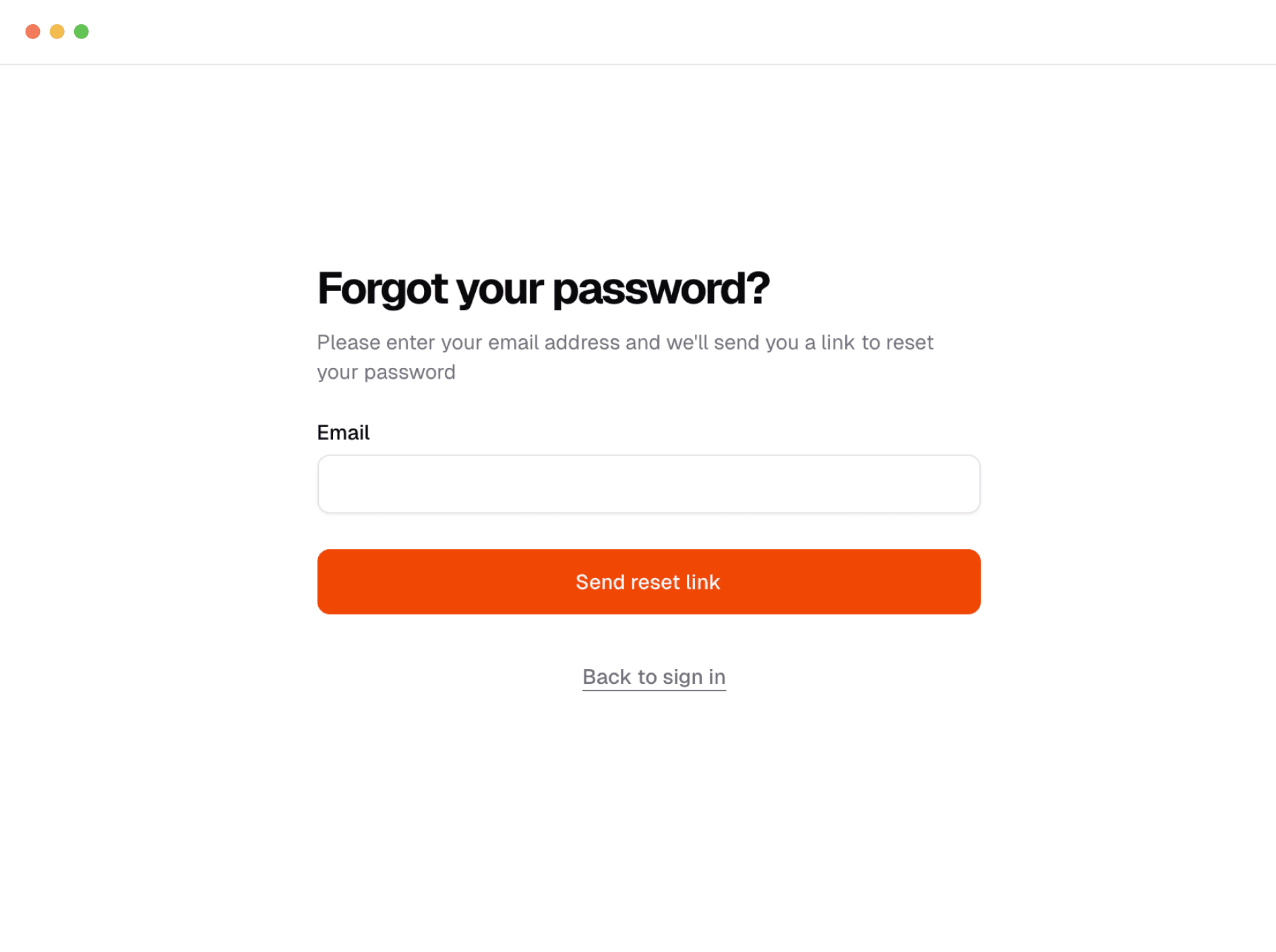 Forgot password