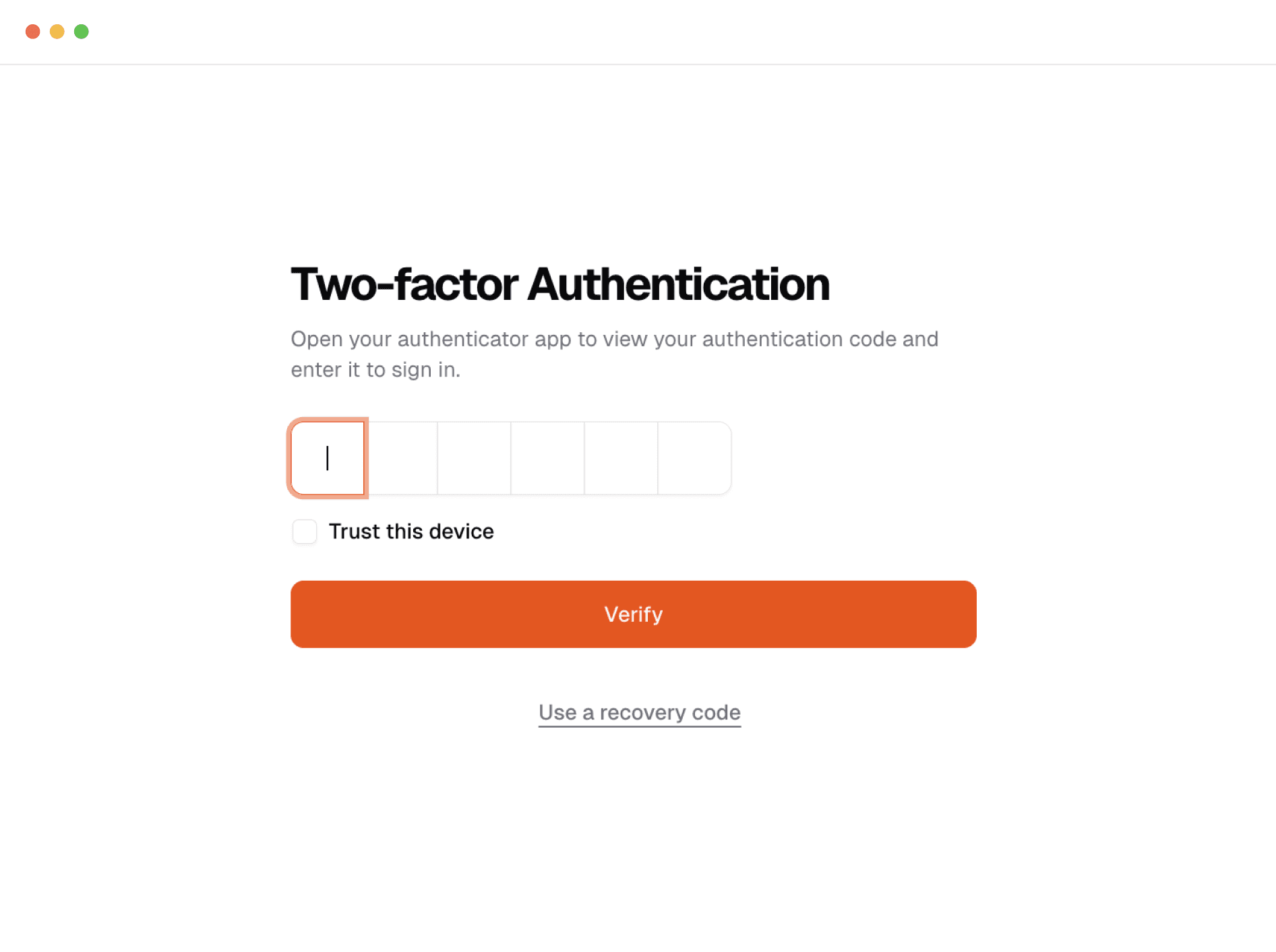 Two-factor authentication